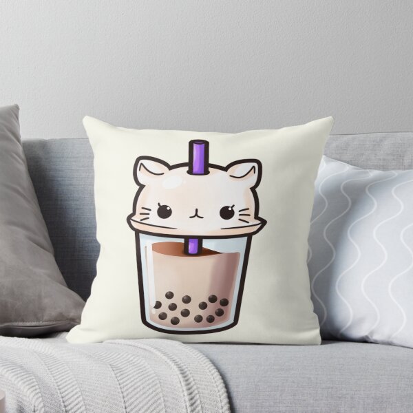 Item preview, Kawaii Cat Brown Milk Boba Tea designed and sold by angelhalos.