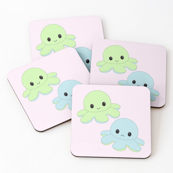 Item preview, Moody Reversible Octopus Duo in Blue and Green designed and sold by ShopBabyFace.