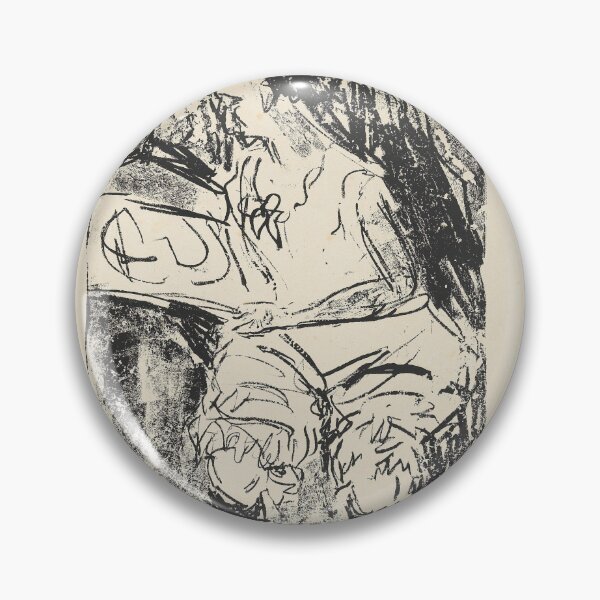 Item preview, Ernst Ludwig Kirchner Graphik besehendes Mädchen (1907) designed and sold by TeeARTHY.