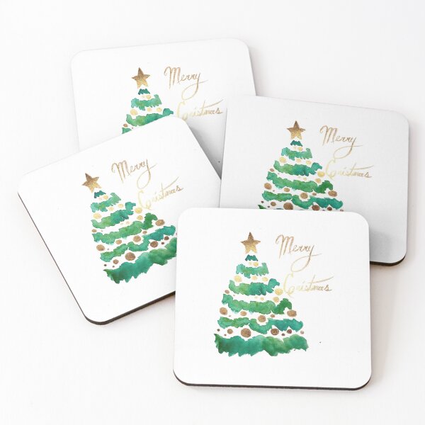 Item preview, Merry Christmas Eve Gold Tree designed and sold by Praline Creative.