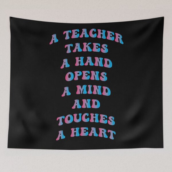 Item preview, Teacher takes a hand, opens a mind and touches a heart designed and sold by PufnicaDesign.