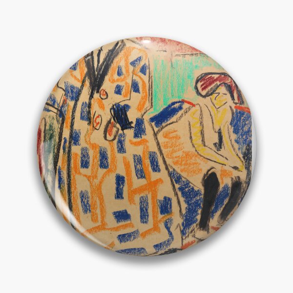 Item preview, Ernst Ludwig Kirchner Selbstbildnis mit Modell Self-Portrait with Model designed and sold by TeeARTHY.