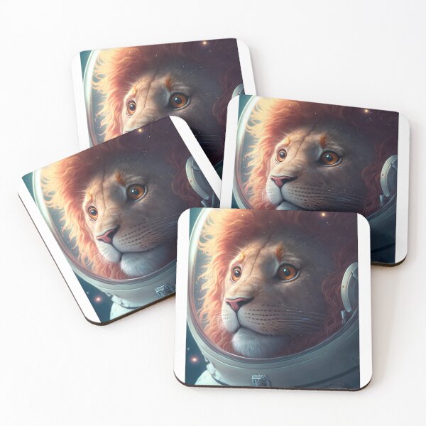 Item preview, Lion Astronaut in space Illustration designed and sold by Christophe Henin.