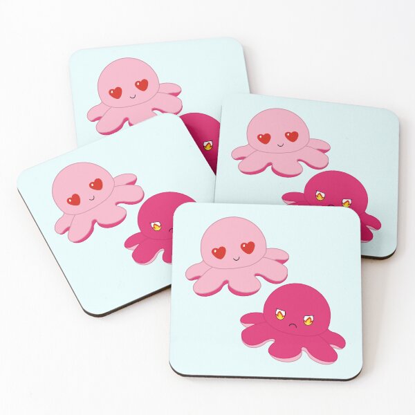 Item preview, Moody Reversible Octopus Duo in Pink designed and sold by ShopBabyFace.