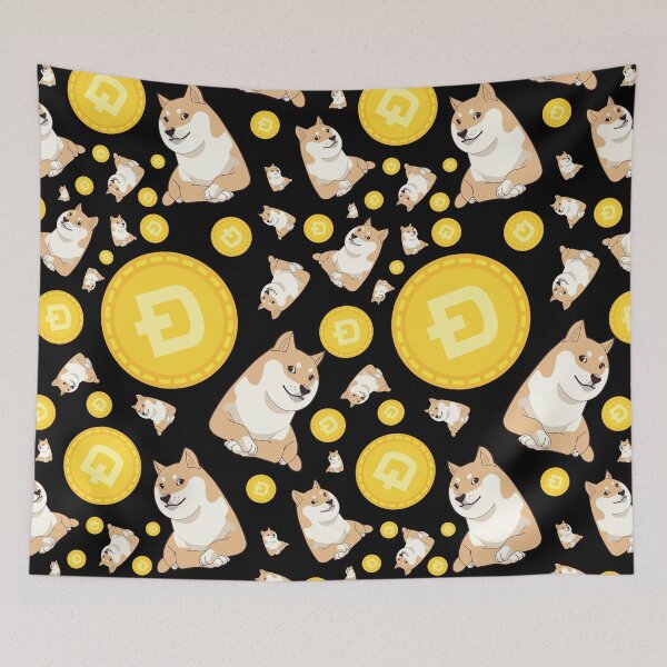 Item preview, Doge Coin Crypto Currency Doge Meme Cute Shiba Inu Dog Pattern  designed and sold by MillennialMemer.