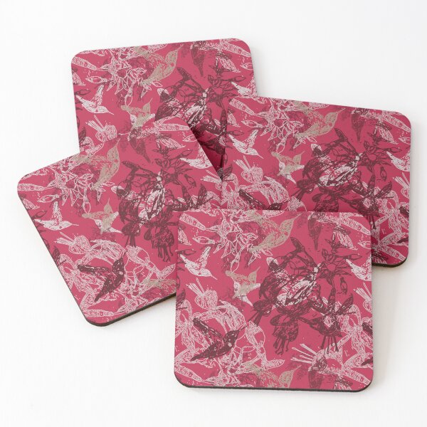 Item preview, Fuchsia&Hummingbird on Magenta designed and sold by mixMixtli.