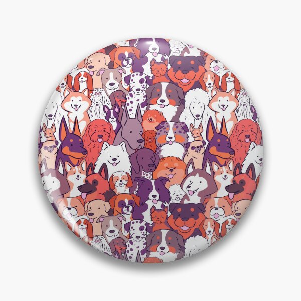 Item preview, Dogs breeds illustration pattern- top 30 dog breeds - vibrant version designed and sold by Yarafantasyart.