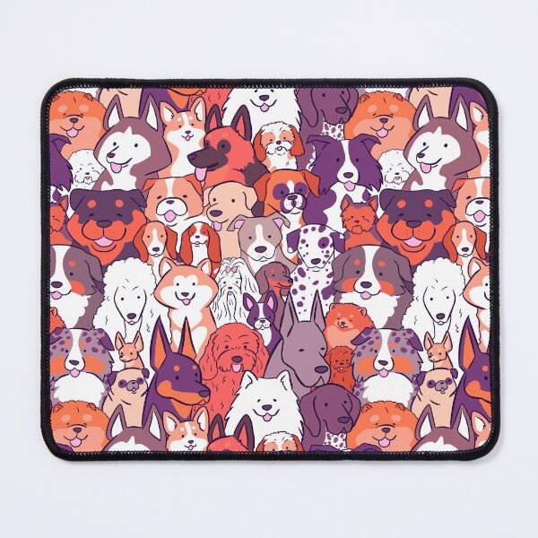 Item preview, Dogs breeds illustration pattern- top 30 dog breeds - vibrant version designed and sold by Yarafantasyart.