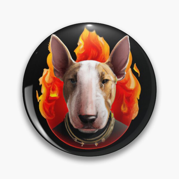 Item preview, Bull Terrier Head on Fire Logo designed and sold by Kenny8716.