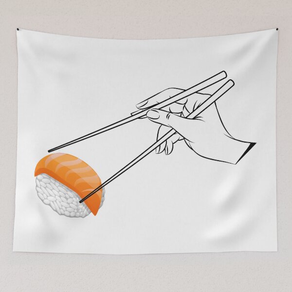 Item preview, Sushi rolls with chopsticks designed and sold by Islanr.