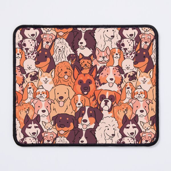 Item preview, Dogs breeds illustration pattern- top 30 dog breeds cute pink version designed and sold by Yarafantasyart.