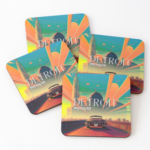 Item preview, Detroit Motor City Retrofuturism designed and sold by ASwissBear.
