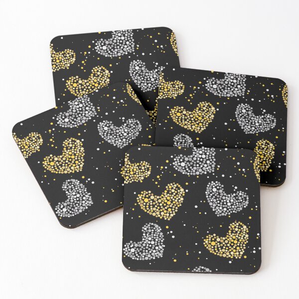 Item preview, Gold and silver glitter hearts  designed and sold by ReflectedCrafts.