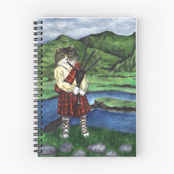Item preview, Scottish cat watercolor designed and sold by helenacooper.
