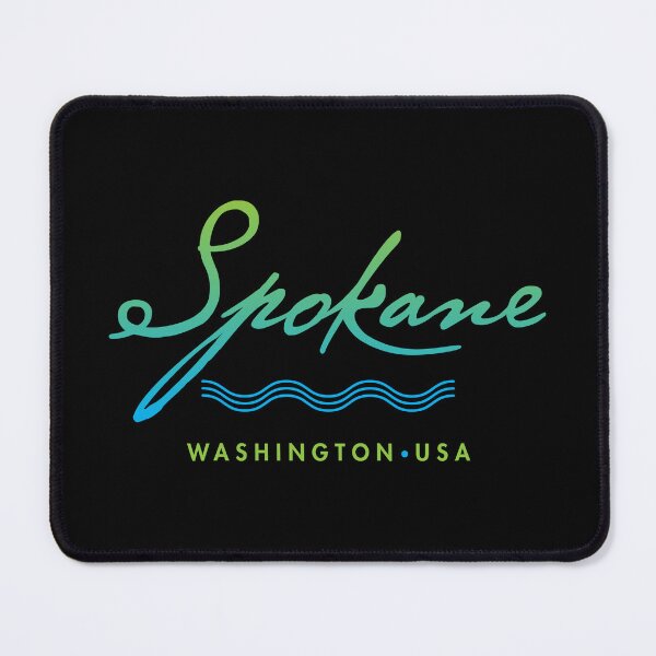 Item preview, Spokane Washington Typographic River Design designed and sold by Futurebeachbum.