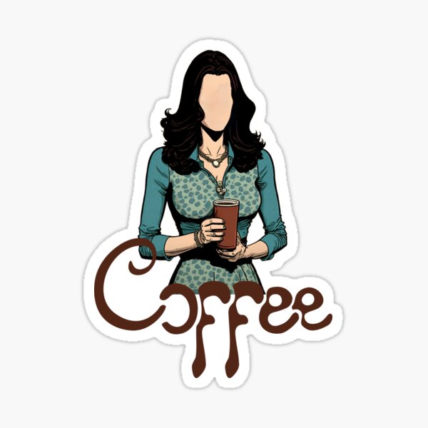 "Coffee II - Cartoon Art - Gilmore" Sticker for Sale by flevin | Redbubble