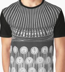 Vintage Typewriter Study Graphic T-Shirt