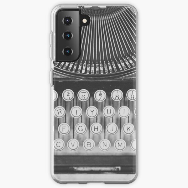 Fotografía de bodegón de una máquina de escribir vintage. Funda blanda para Samsung Galaxy