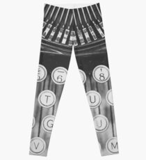 Vintage Typewriter Study Leggings