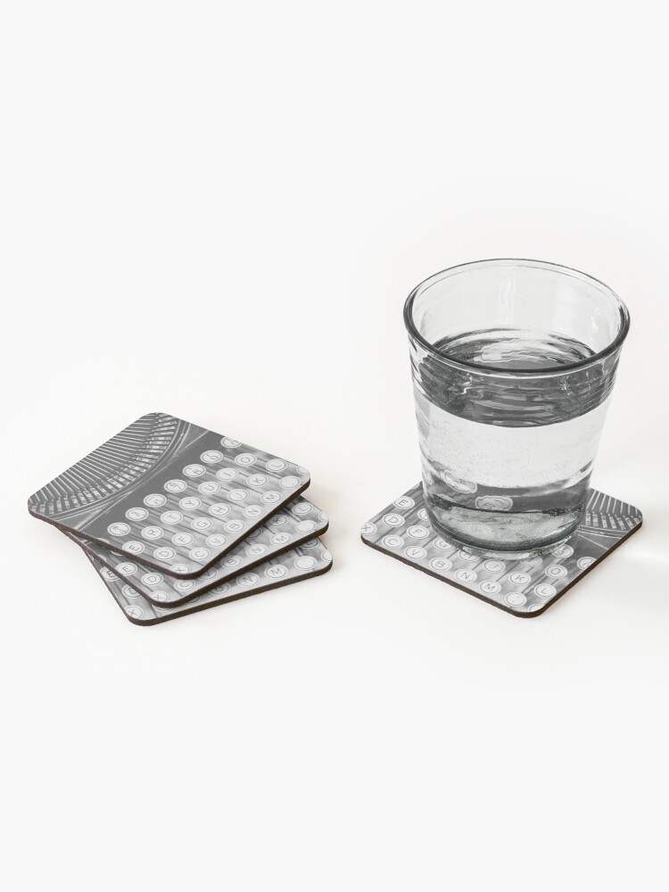 "Vintage Typewriter Study" Coasters (Set of 4) by riotjane Redbubble