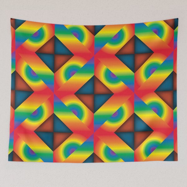 Item preview, Rainbow Bands Abstract Seamless Pattern designed and sold by Reconocer.