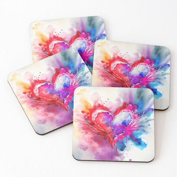 Item preview, Watercolor heart explosion designed and sold by PopCultureAI.