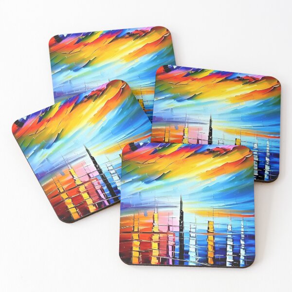 Item preview, Abstract Prismatic Cityscape Skyline Artwork designed and sold by Milky-Way-Local.