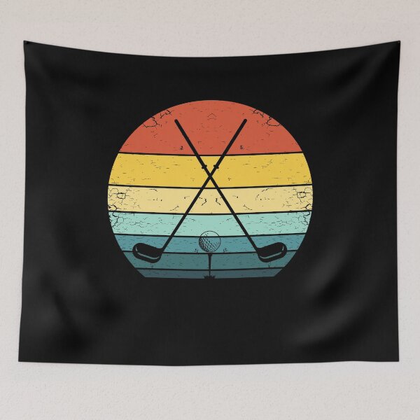 Item preview, 70s Distressed Golf Club and Ball On a Sunset designed and sold by KleverOlivier.