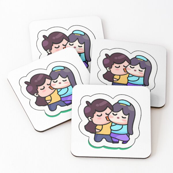 Item preview, Cute kawaii boy and girl hugging and kissing  designed and sold by SweetbeStore.