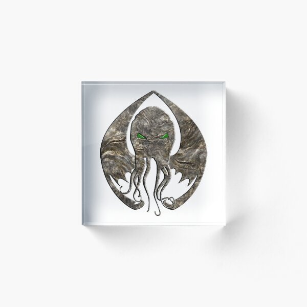 H P Lovecraft's Cthulhu - stone seal Acrylic Block