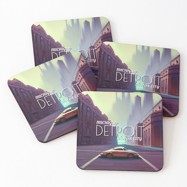 Item preview, Detroit Motor City Retrofuturism designed and sold by ASwissBear.
