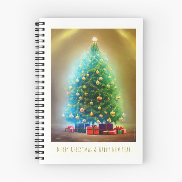 Item preview, Christmas Tree With Presents "Merry Christmas & Happy New Year"   designed and sold by nicpa-art.