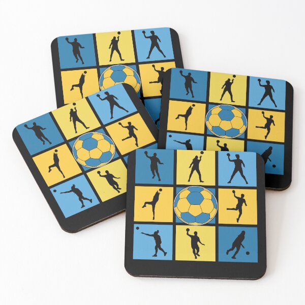 Item preview, Handball Players in Pop Art Silhouettes designed and sold by KleverOlivier.