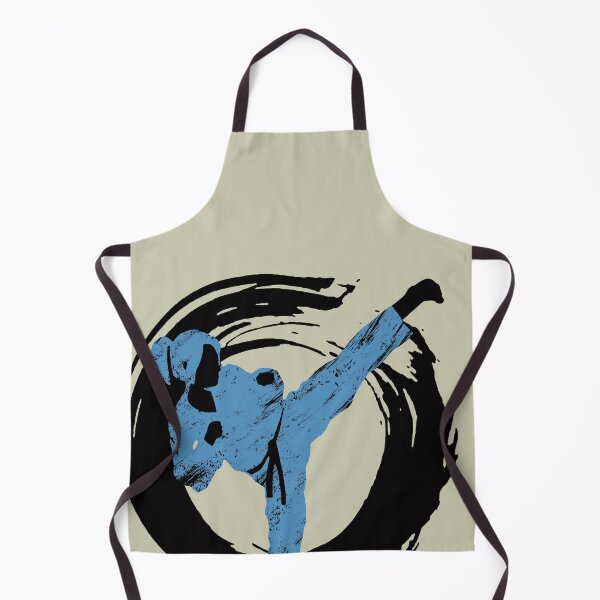 Item preview, Blue Martial Arts Woman Doing Side Kick designed and sold by ertysaurus.