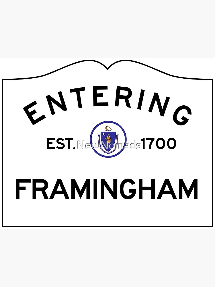 Entering Framingham - Commonwealth of Massachusetts Road Sign by NewNomads