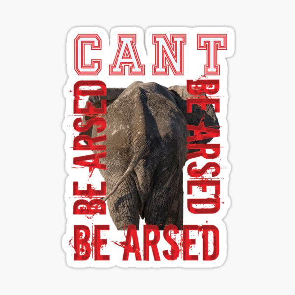 can-t-be-arsed-sticker-for-sale-by-amanenda-redbubble