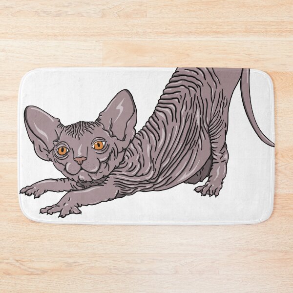 Item preview, Hairless Cat Stretching  designed and sold by ThatAesthetic.