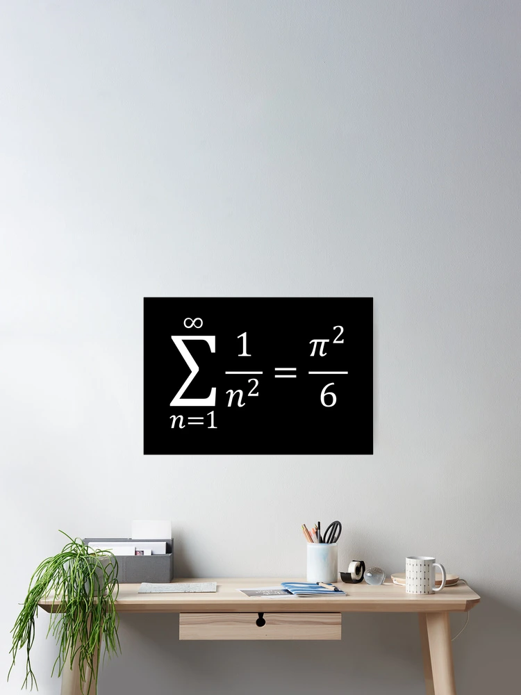 Thumbnail 2 of 3, Poster, Sum Of Inverse Squared Numbers - Math And Algebra Basics designed and sold by ScienceCorner.