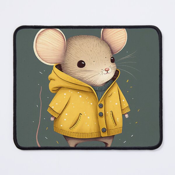Item preview, Cute little mouse in Raincoat designed and sold by The-Dark-Art.