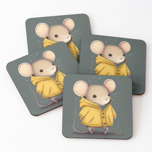 Item preview, Cute little mouse in Raincoat designed and sold by The-Dark-Art.