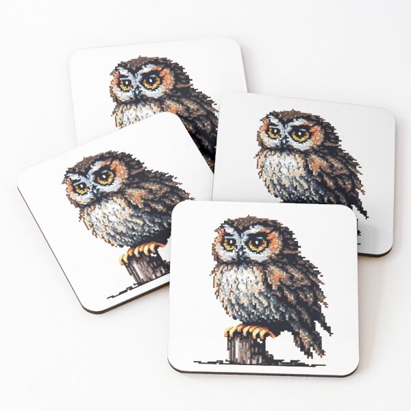 Item preview, Owls are beautiful - Pixel art designed and sold by Newtaste-Store.