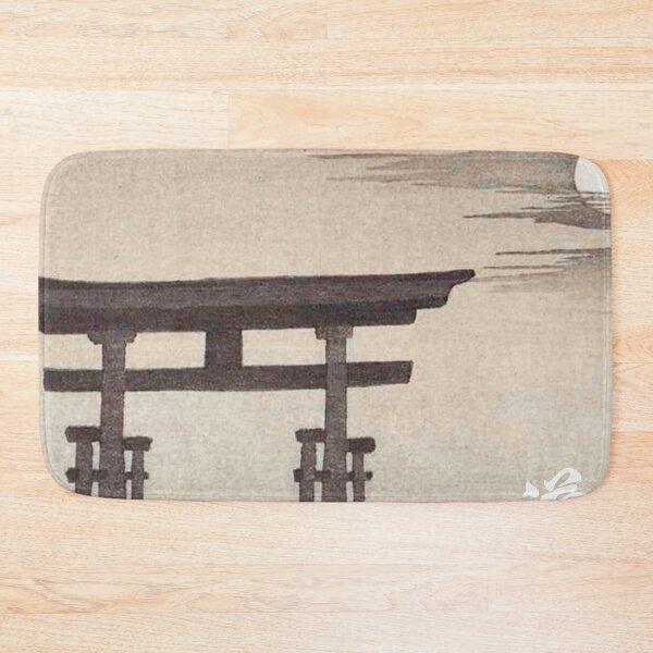 Item preview, Torii Gate At Full Moon Night Watercolor Art designed and sold by Craft DartCO.