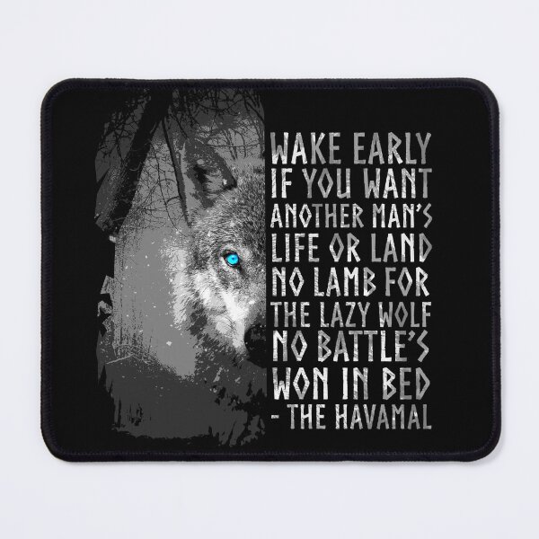 Item preview, Viking Wolf Havamal Quote Norse Pagan Mythology designed and sold by BluePagan.