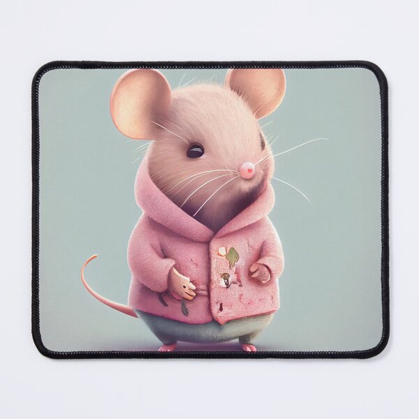 Item preview, Cute little Mouse in Pink Raincoat designed and sold by The-Dark-Art.