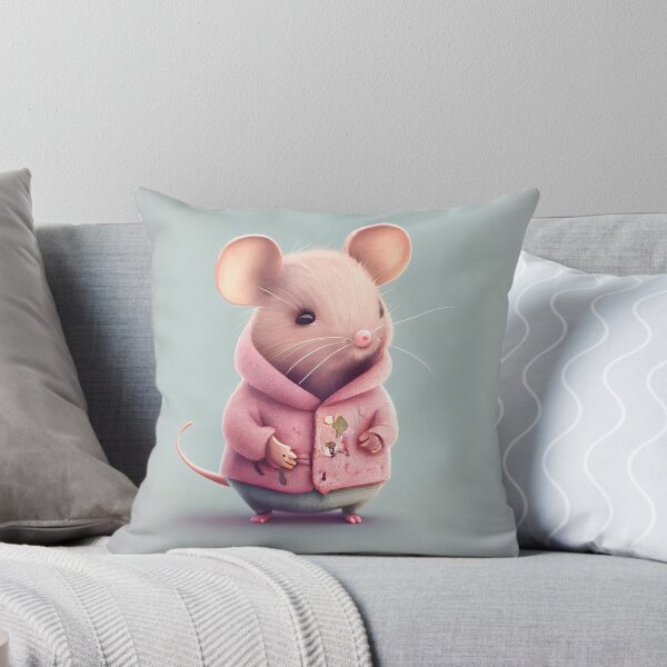 Item preview, Cute little Mouse in Pink Raincoat designed and sold by The-Dark-Art.
