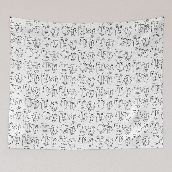 Item preview, Abstract faces line art designed and sold by Lestie12321.