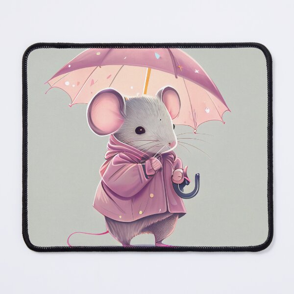 Item preview, Cute little Mouse in Pink Raincoat designed and sold by The-Dark-Art.