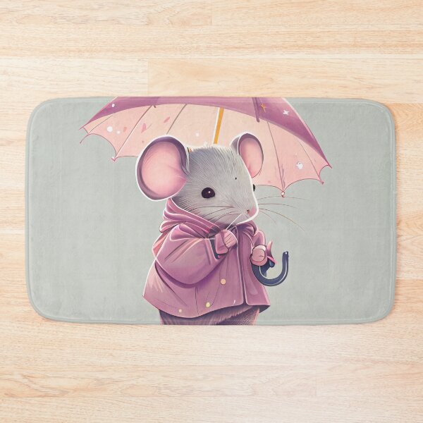 Item preview, Cute little Mouse in Pink Raincoat designed and sold by The-Dark-Art.