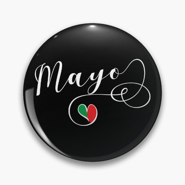 Item preview, Mayo County Colours Flag Heart, Maigh Eo, Ireland, Irish designed and sold by Celticana.