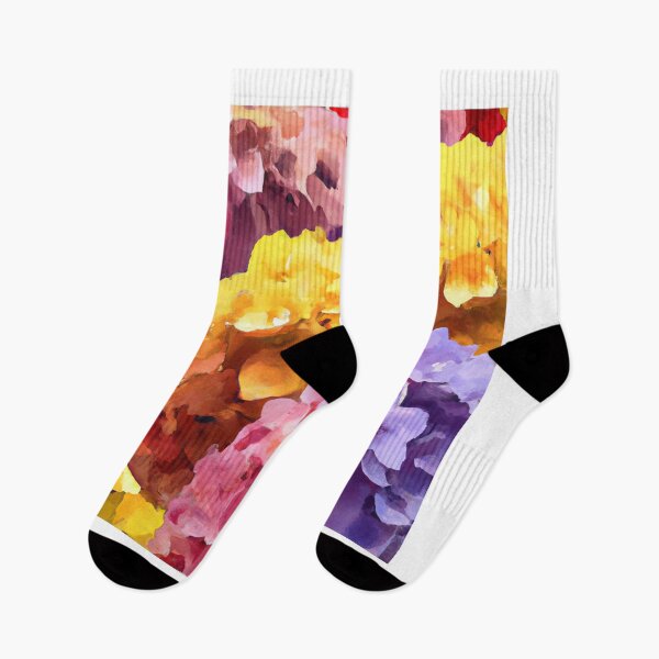 Item preview, Hydrangeas in purple, red, pink, & yellow designed and sold by Boundliss.
